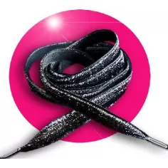 Lacets dorés en velours brillant paillettes glitter…