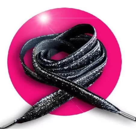 Lacets dorés en velours brillant paillettes glitter…