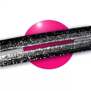 Lacets en velours pailleté en noir et argenté. pour vos chaussures