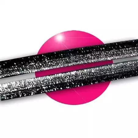 Lacets en velours pailleté en noir et argenté. pour vos chaussures Lacets en velours pailleté en noir et argenté. pour vos chaussures