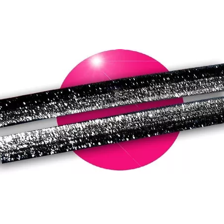 Lacets dorés en velours brillant paillettes glitter…