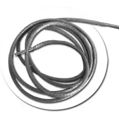 Lacets fins cirés en gris foncé pour vos chaussures