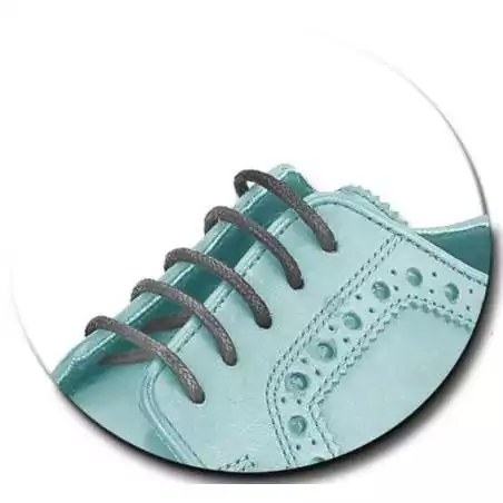 Lacets fins cirés en gris foncé pour vos chaussures Lacets fins cirés en gris foncé pour vos chaussures