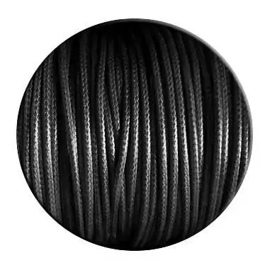 Lacets fins cirés en noir pour vos chaussures