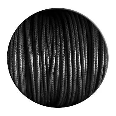 Lacets fins cirés en noir pour vos chaussures