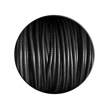 Lacets fins cirés en noir pour vos chaussures