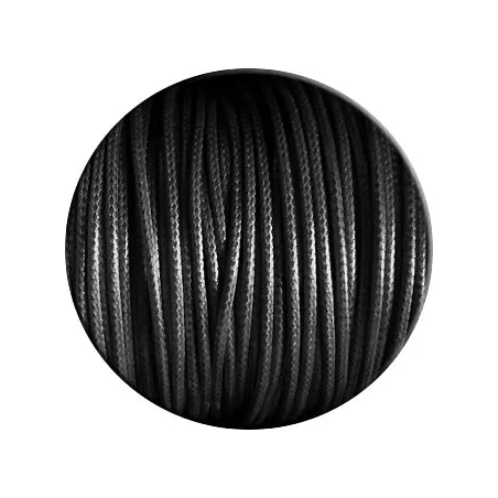 Lacets fins cirés en noir pour vos chaussures