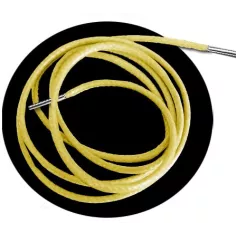 Lacets fins cirés en jaune pour vos chaussures