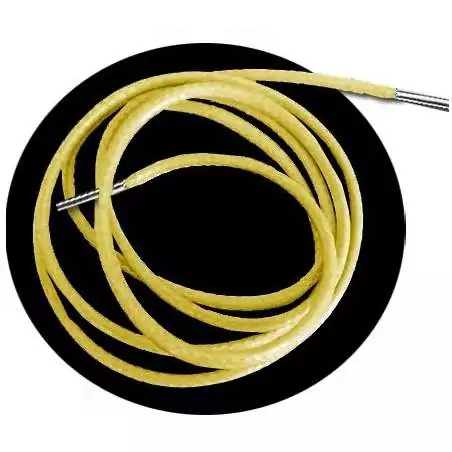 Lacets fins cirés en jaune pour vos chaussures Lacets fins cirés en jaune pour vos chaussures