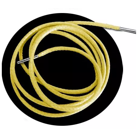 Lacets fins cirés en jaune pour vos chaussures