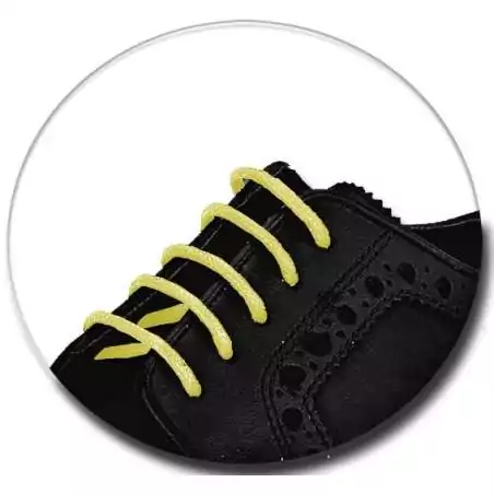 Lacets fins cirés en jaune pour vos chaussures Lacets fins cirés en jaune pour vos chaussures