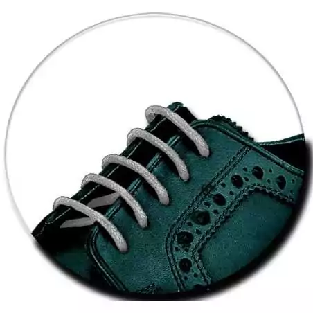Lacets fins cirés en gris perle pour vos chaussures Lacets fins cirés en gris perle pour vos chaussures