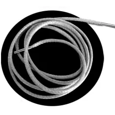 Lacets fins cirés en gris perle pour vos chaussures