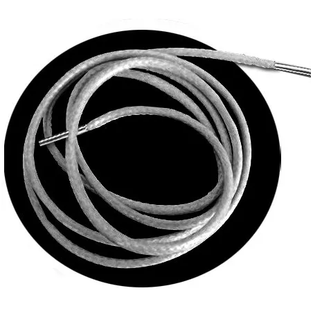 Lacets fins cirés en gris perle pour vos chaussures