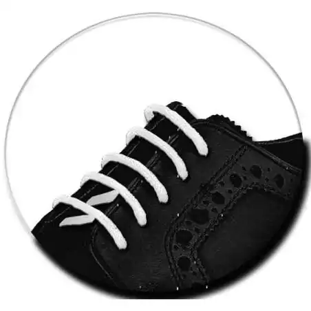 Lacets fins cirés en blanc pour vos chaussures Lacets fins cirés en blanc pour vos chaussures