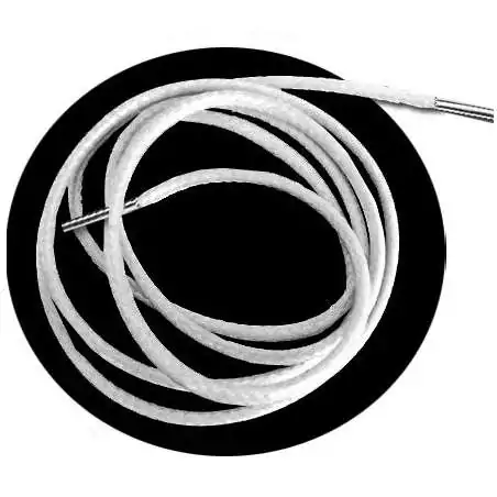 Lacets fins cirés en blanc pour vos chaussures Lacets fins cirés en blanc pour vos chaussures