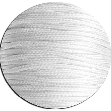 Lacets fins cirés en blanc pour vos chaussures