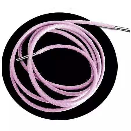 Lacets fins cirés en rose pâle pour vos chaussures Lacets fins cirés en rose pâle pour vos chaussures