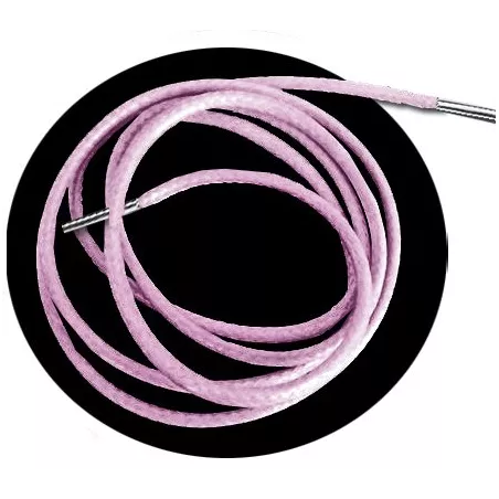 Lacets fins cirés en rose pâle pour vos chaussures