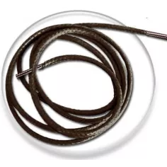 Lacets cirés ronds fins marrons chocolat…