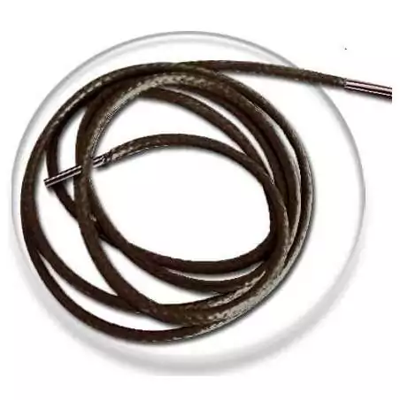  Lacets fins cirés en marron café pour vos chaussures