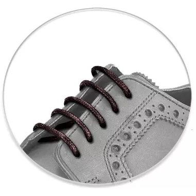 ​​1 paire x lacets fins cirés marrons café