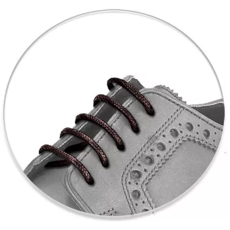 ​​1 paire x lacets fins cirés marrons café