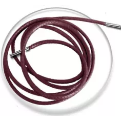 Lacets fins cirés en bordeaux pour vos chaussures 2