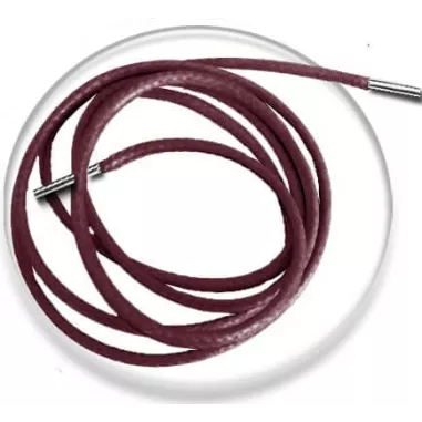 1 paire x lacets fins cirés bordeaux