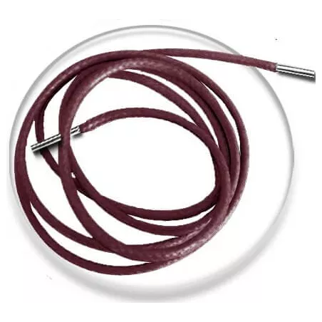 1 paire x lacets fins cirés bordeaux