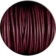 Lacets fins cirés en bordeaux pour vos chaussures