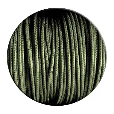 Lacets fins cirés en vert kaki pour vos chaussures