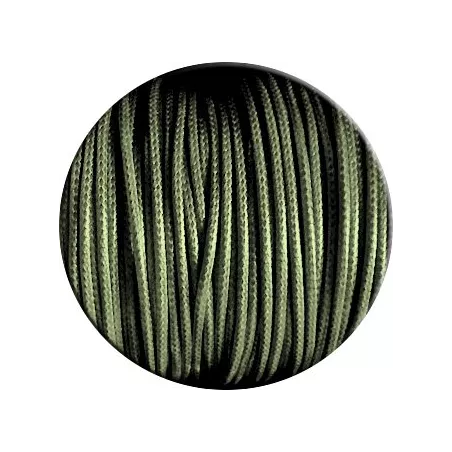 Lacets fins cirés en vert kaki pour vos chaussures