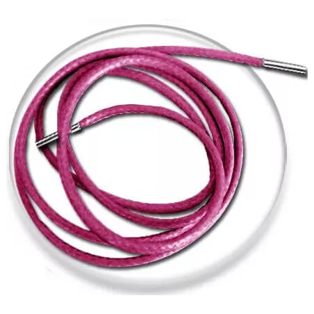 Lacets fins cirés en rose fushia pour vos chaussures