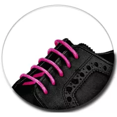 Lacets fins cirés en rose fushia pour vos chaussures 2