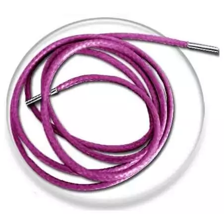 Lacets fins cirés en rose framboise pour vos chaussures Lacets fins cirés en rose framboise pour vos chaussures