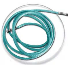 Lacets fins cirés en bleu-vert canard pour vos chaussures