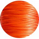 Lacets fins cirés orange fluo