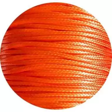 Lacets fins cirés en orange fluo pour vos chaussures