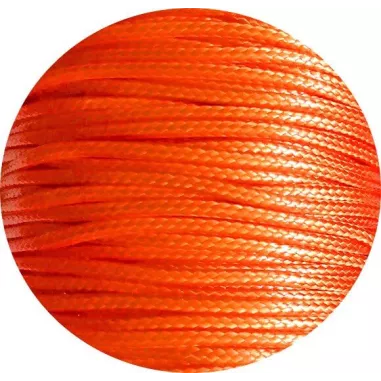 Lacets fins cirés en orange fluo pour vos chaussures