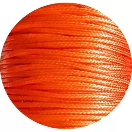 Lacets fins cirés en orange fluo pour vos chaussures Lacets fins cirés en orange fluo pour vos chaussures