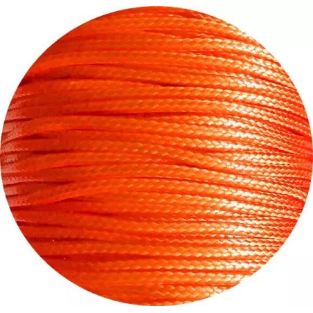 Lacets fins cirés en orange fluo pour vos chaussures