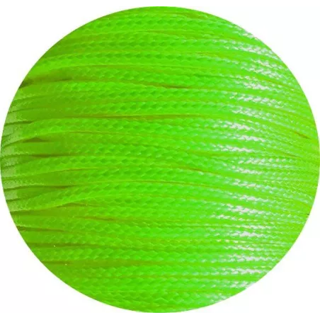 Lacets fins cirés en verts fluo pour vos chaussures