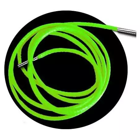 Lacets fins cirés en verts fluo pour vos chaussures