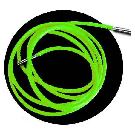 Lacets fins cirés en verts fluo pour vos chaussures