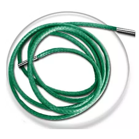 Lacets fins cirés en vert émeraude pour vos chaussures