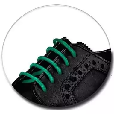Lacets fins cirés en vert émeraude pour vos chaussures