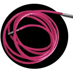 Lacets fins cirés en roses fluo pour vos chaussures