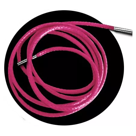 Lacets fins cirés en roses fluo pour vos chaussures