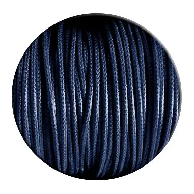 Lacets fins cirés en bleu marine pour vos chaussures